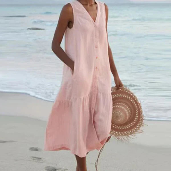 Rocio™ | Robe sans manches à décolleté en V