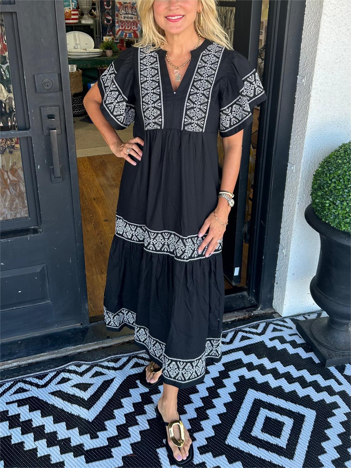 NANCY | Robe longue intemporelle avec ventre dissimulé