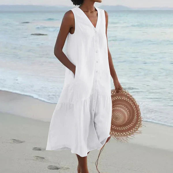 Rocio™ | Robe sans manches à décolleté en V