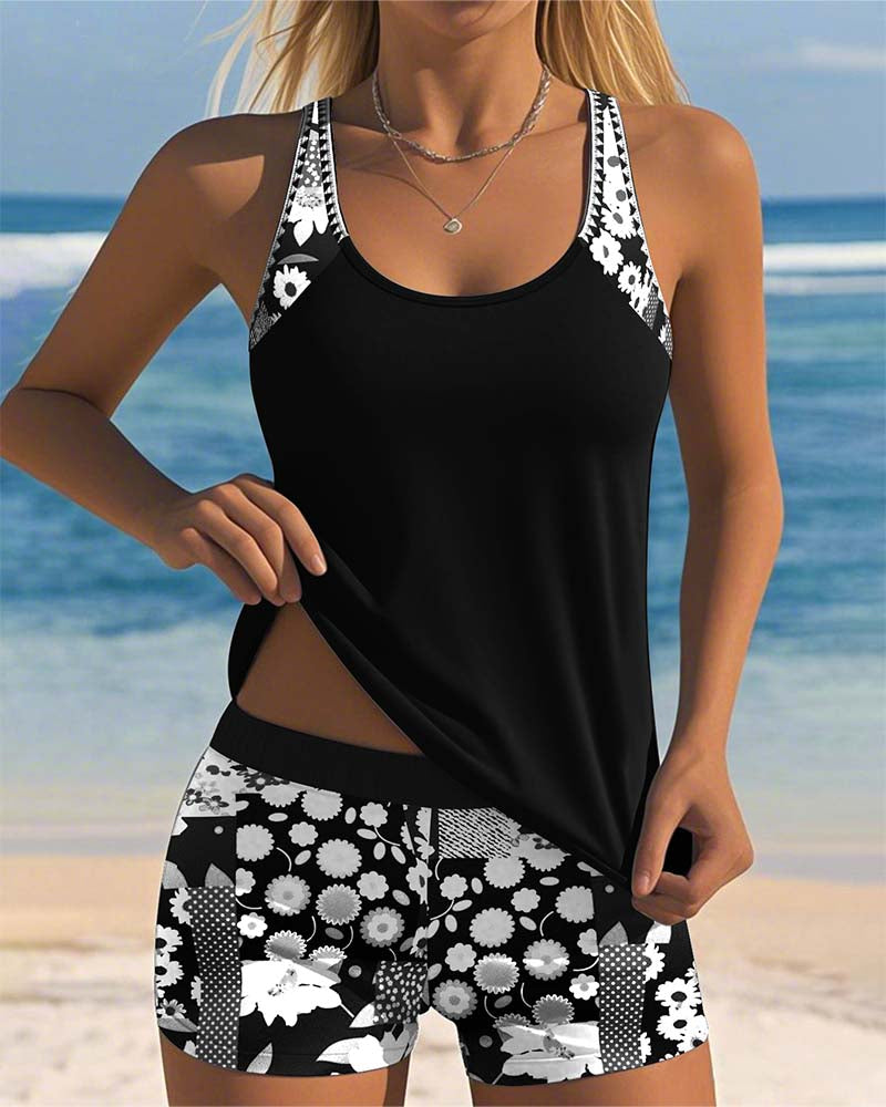 LYSE | Maillot de bain deux pièces style plage fleuri
