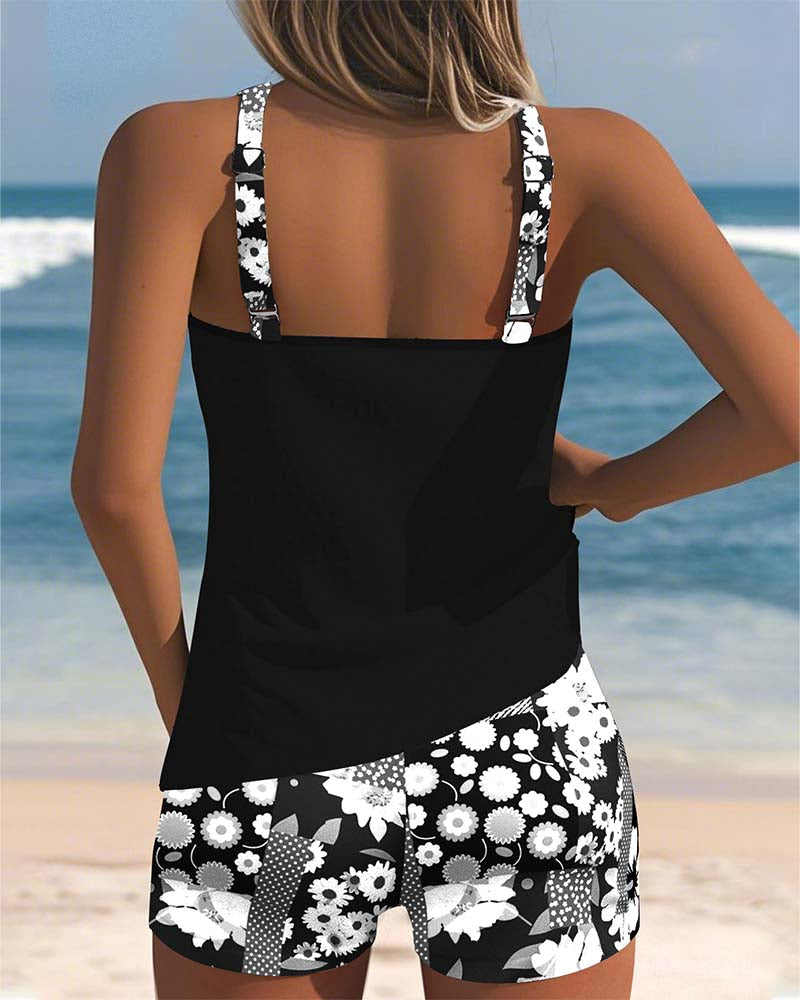 LYSE | Maillot de bain deux pièces style plage fleuri