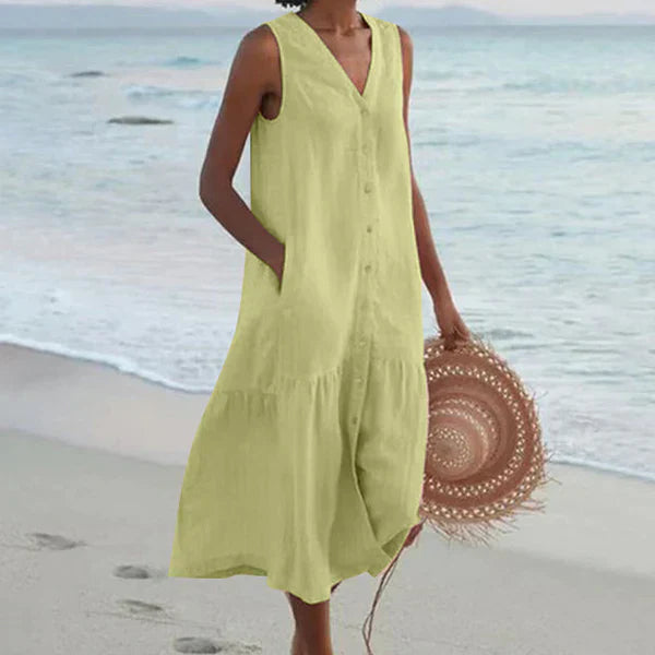 Rocio™ | Robe sans manches à décolleté en V