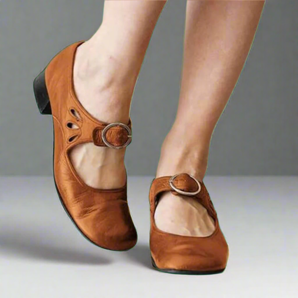 CHANTAL | Sandales orthopédiques en cuir avec semelle compensée confortable