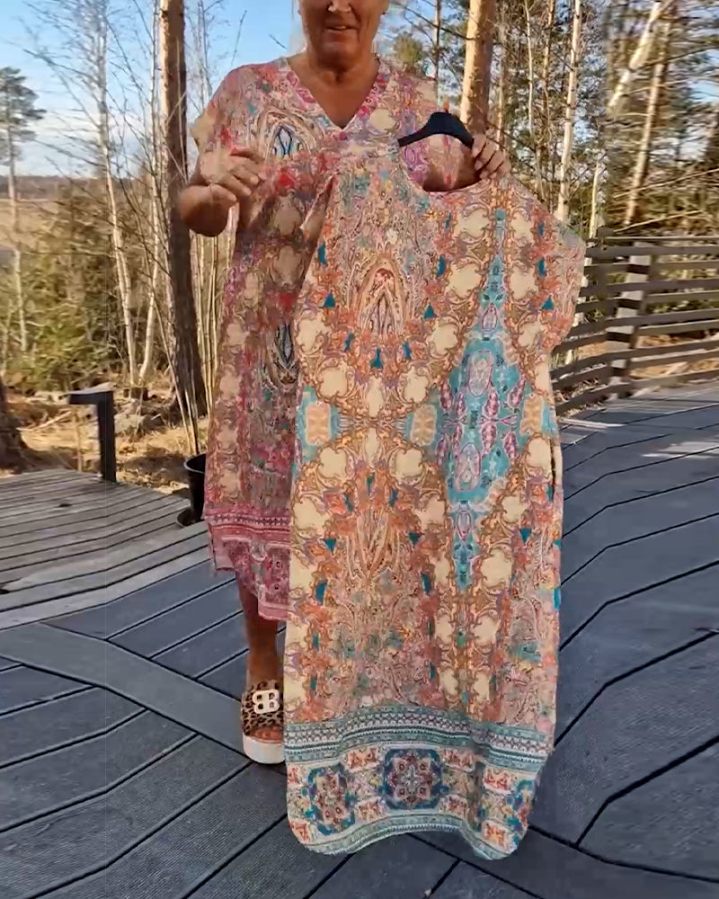 COLETTE | Robe droite à motif col en V