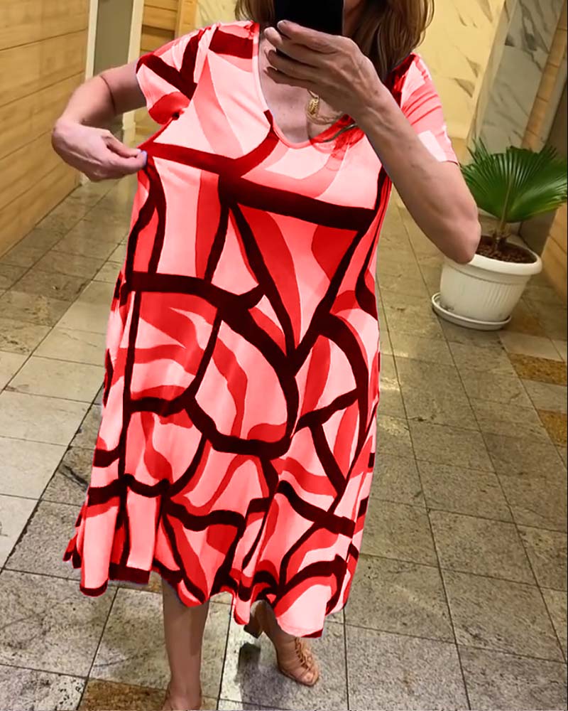 JOHANE | Robe à imprimé géométrique