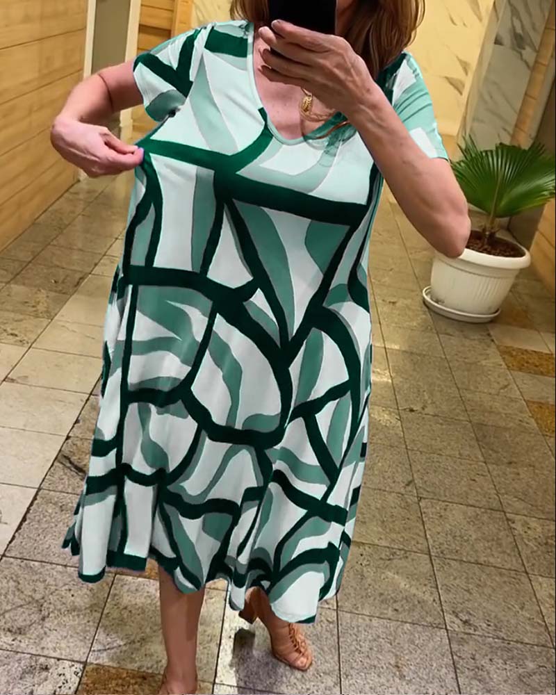 JOHANE | Robe à imprimé géométrique