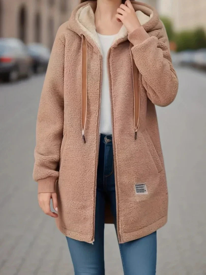 JANIE | Gilet en polaire avec capuche