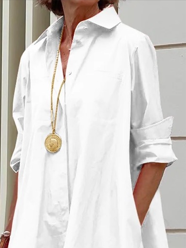 SYLVIE | Robe chemise à manches longues