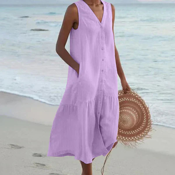 Rocio™ | Robe sans manches à décolleté en V