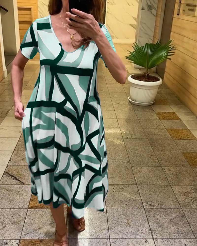 JOHANE | Robe à imprimé géométrique