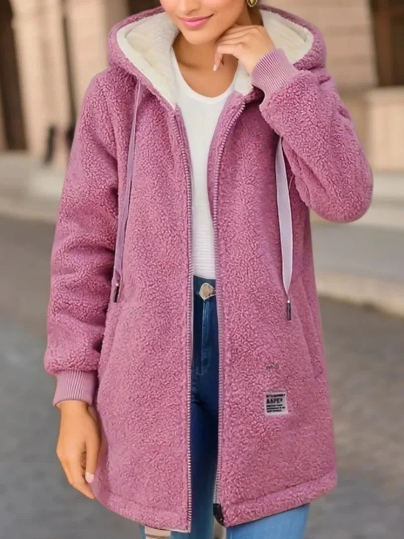 JANIE | Gilet en polaire avec capuche