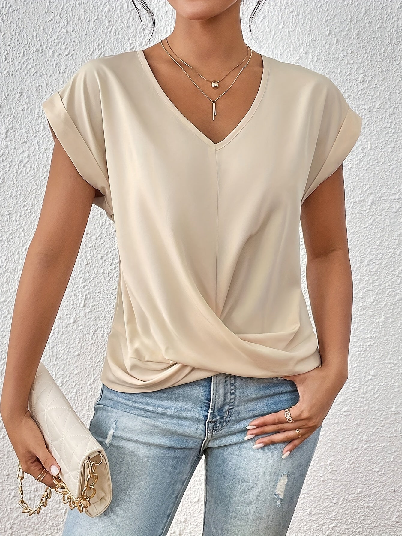 ÉLOÏSE™ | T-shirt Col Cœur Décontracté