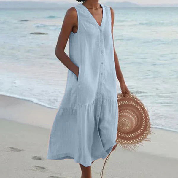 Rocio™ | Robe sans manches à décolleté en V