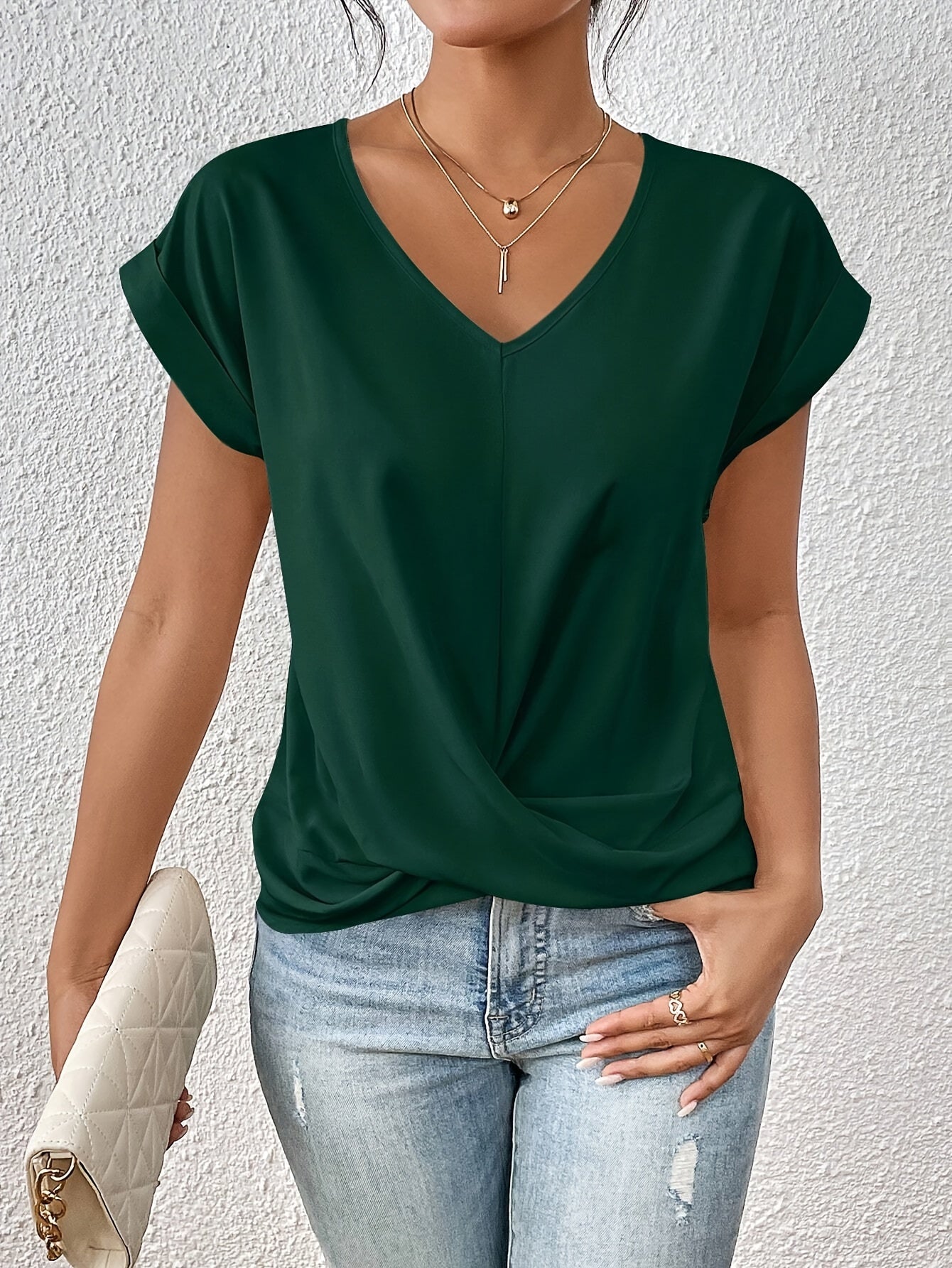 ÉLOÏSE™ | T-shirt Col Cœur Décontracté