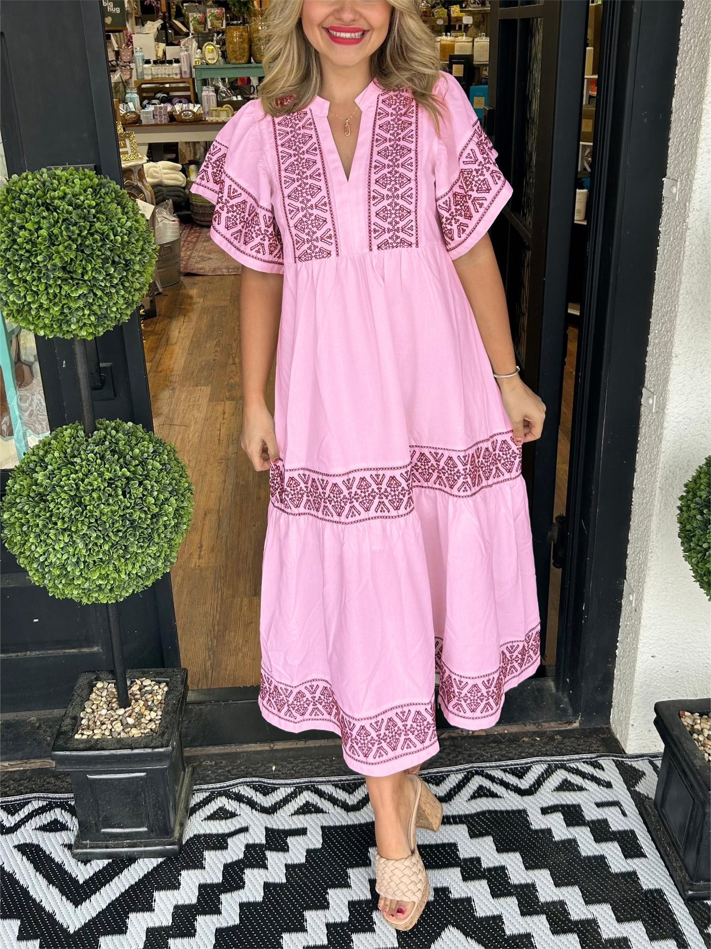 NANCY | Robe longue intemporelle avec ventre dissimulé