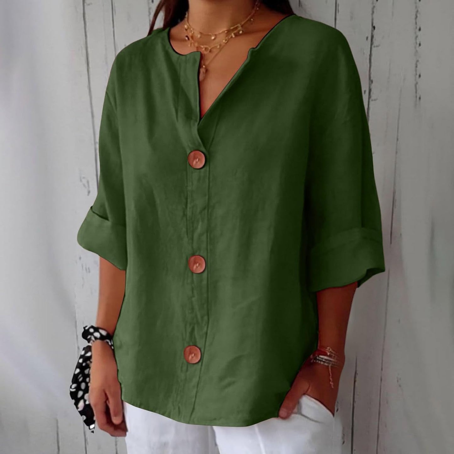 RACHEL | Blouse en Lin Décontractée