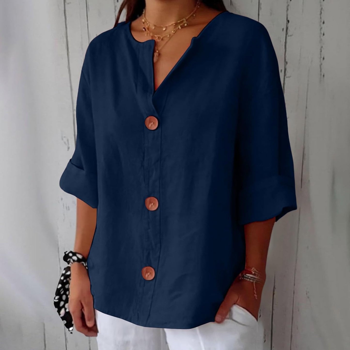 RACHEL | Blouse en Lin Décontractée