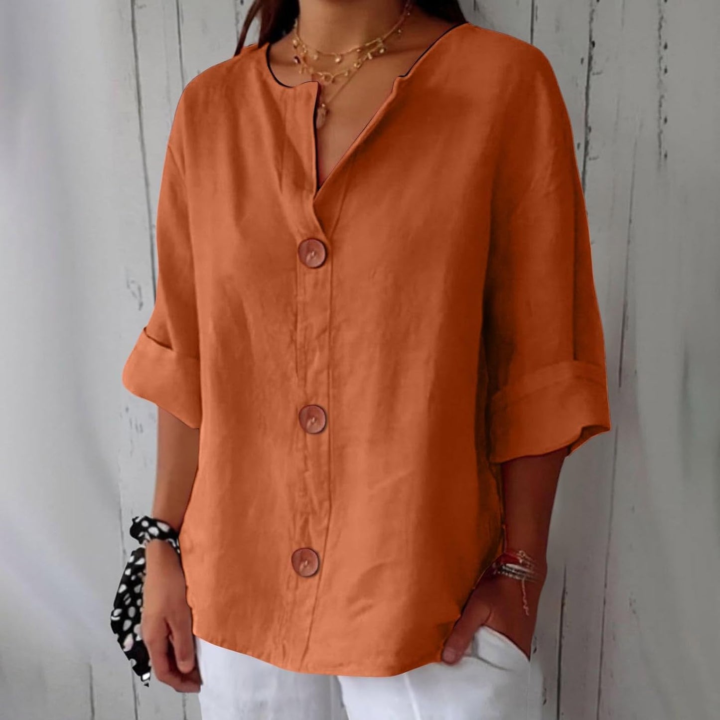 RACHEL | Blouse en Lin Décontractée