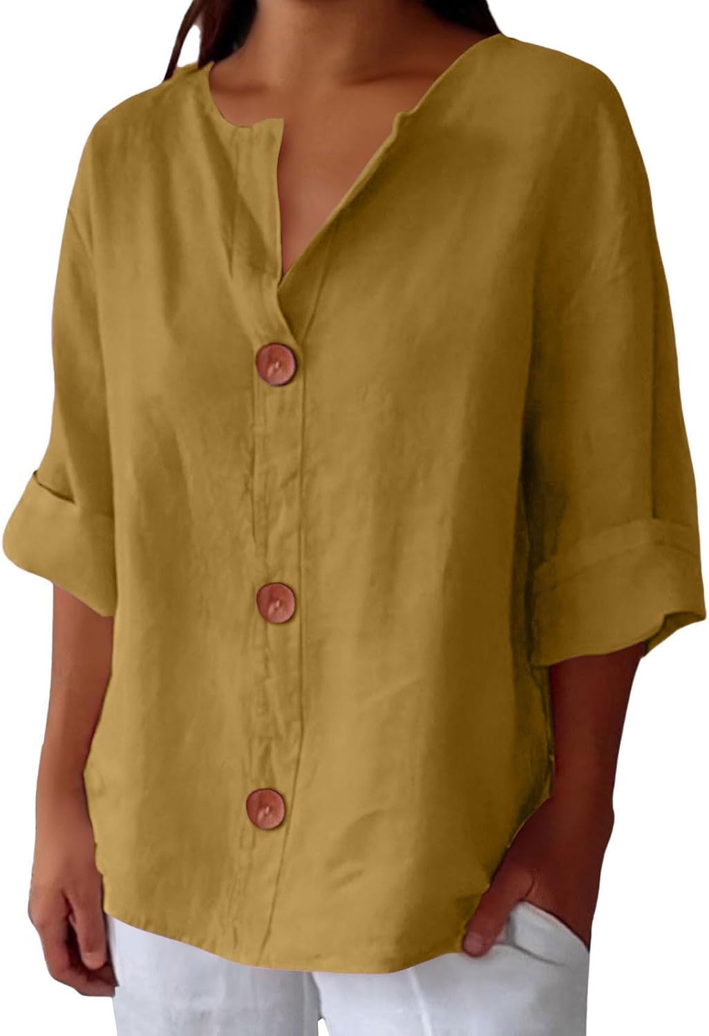 RACHEL | Blouse en Lin Décontractée