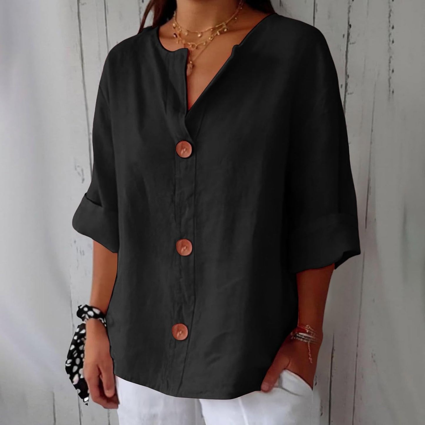 RACHEL | Blouse en Lin Décontractée