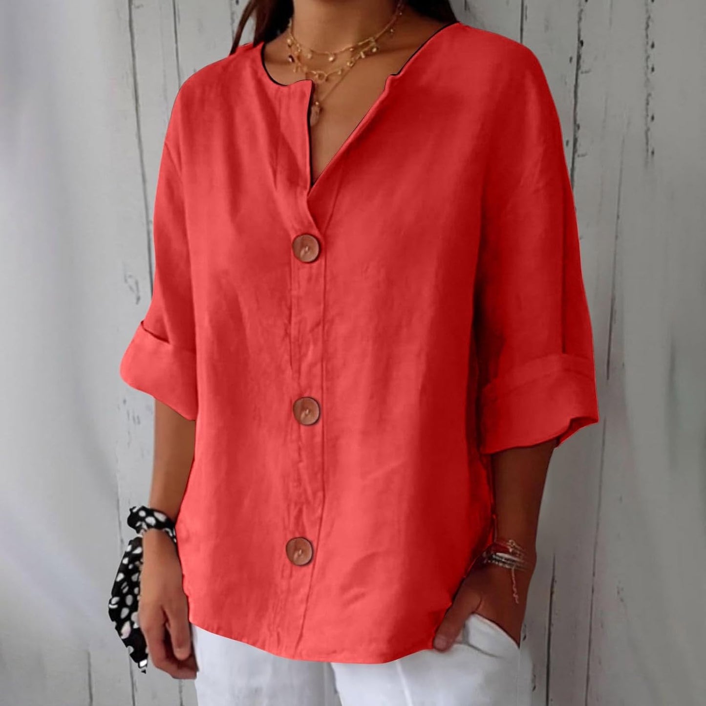 RACHEL | Blouse en Lin Décontractée