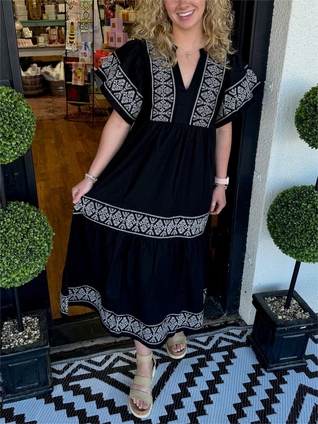 NANCY | Robe longue intemporelle avec ventre dissimulé