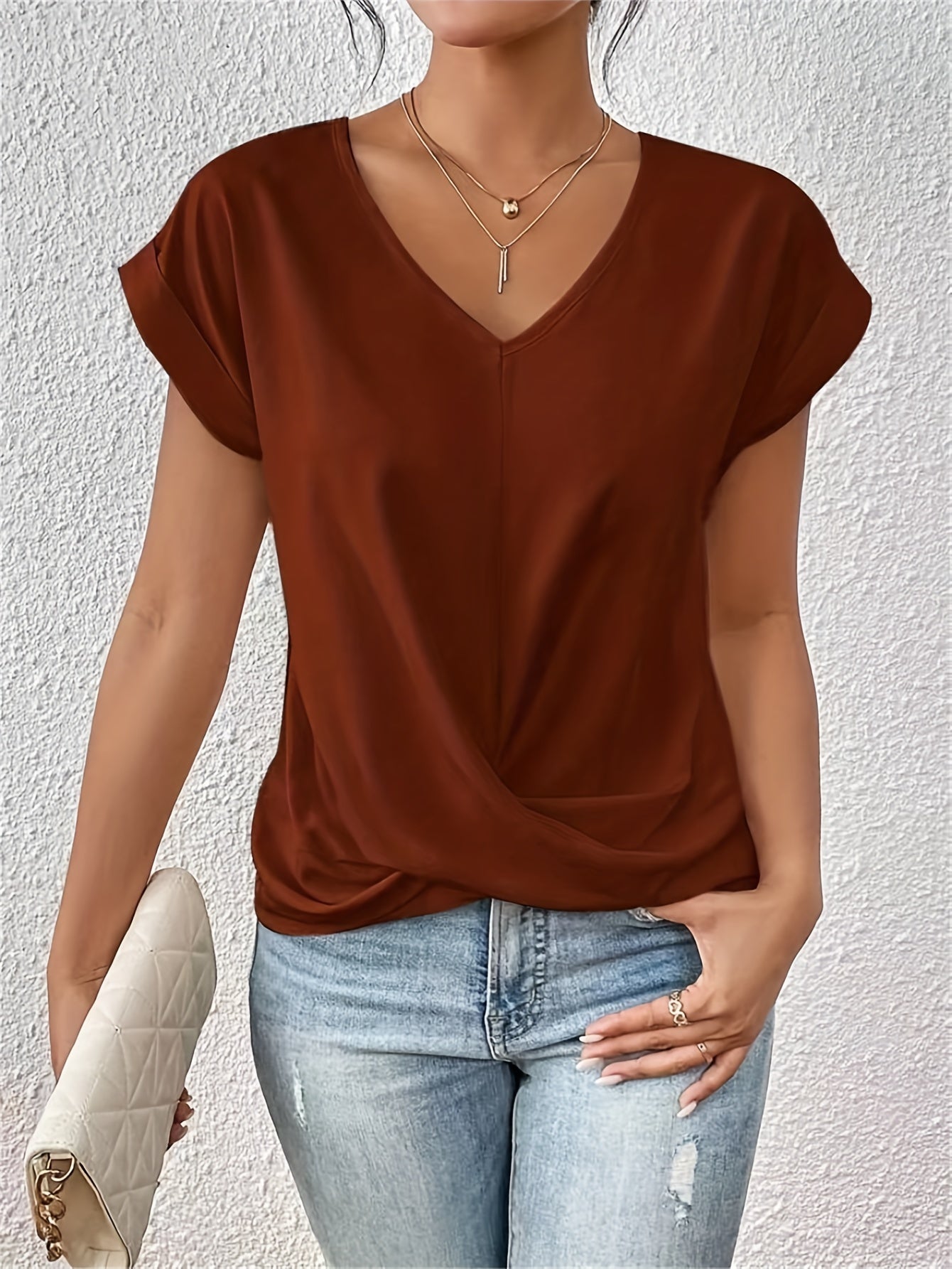 ÉLOÏSE™ | T-shirt Col Cœur Décontracté