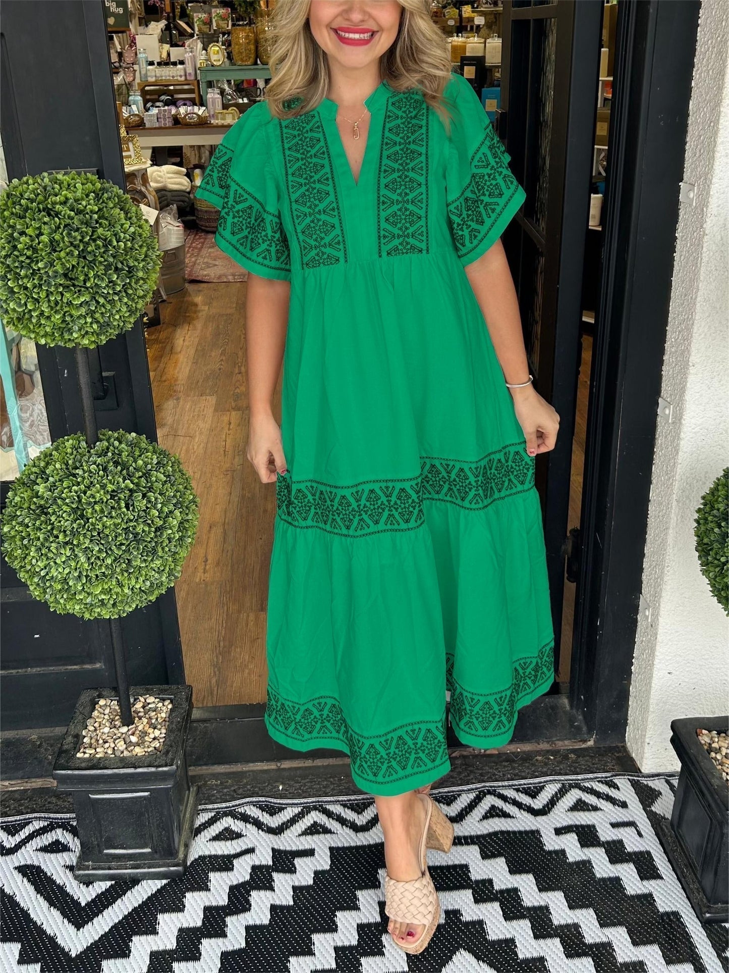 NANCY | Robe longue intemporelle avec ventre dissimulé