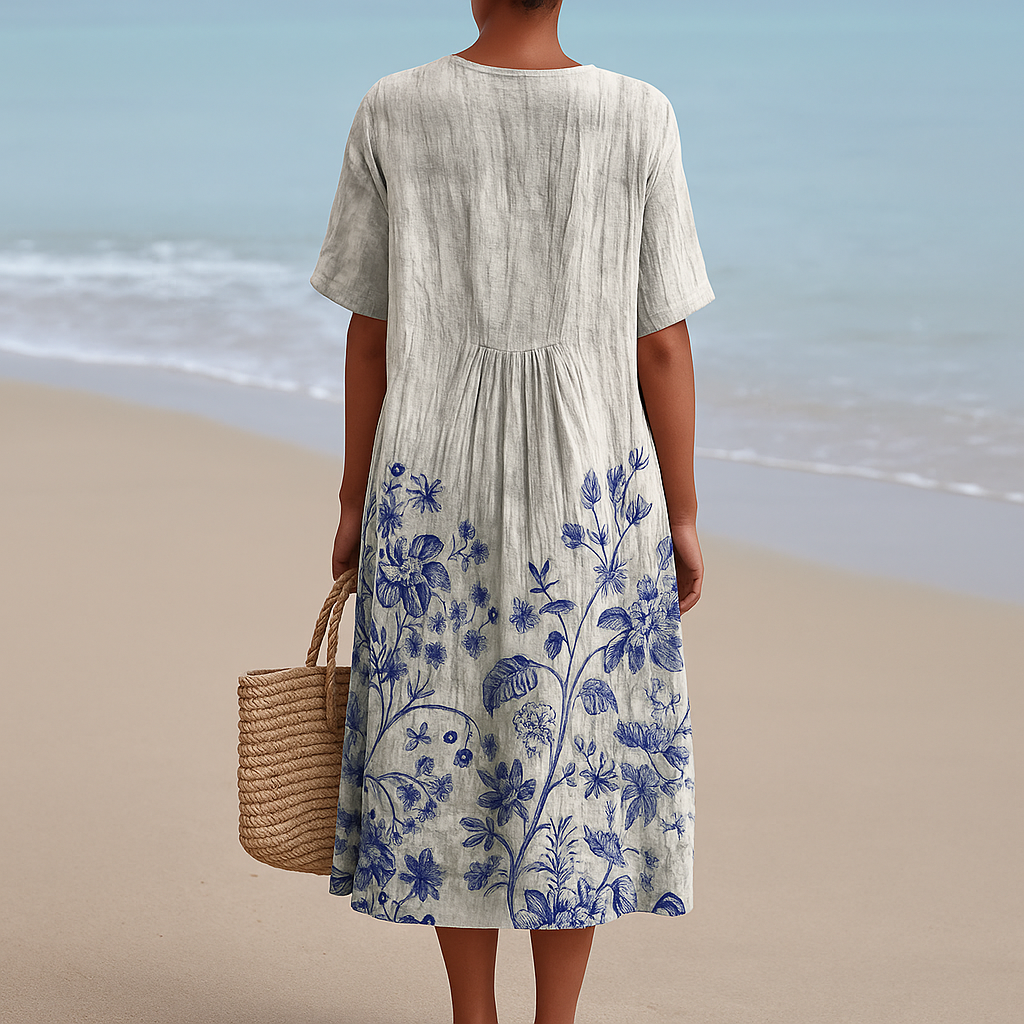 ÉLOÏSE | Robe imprimée porcelaine