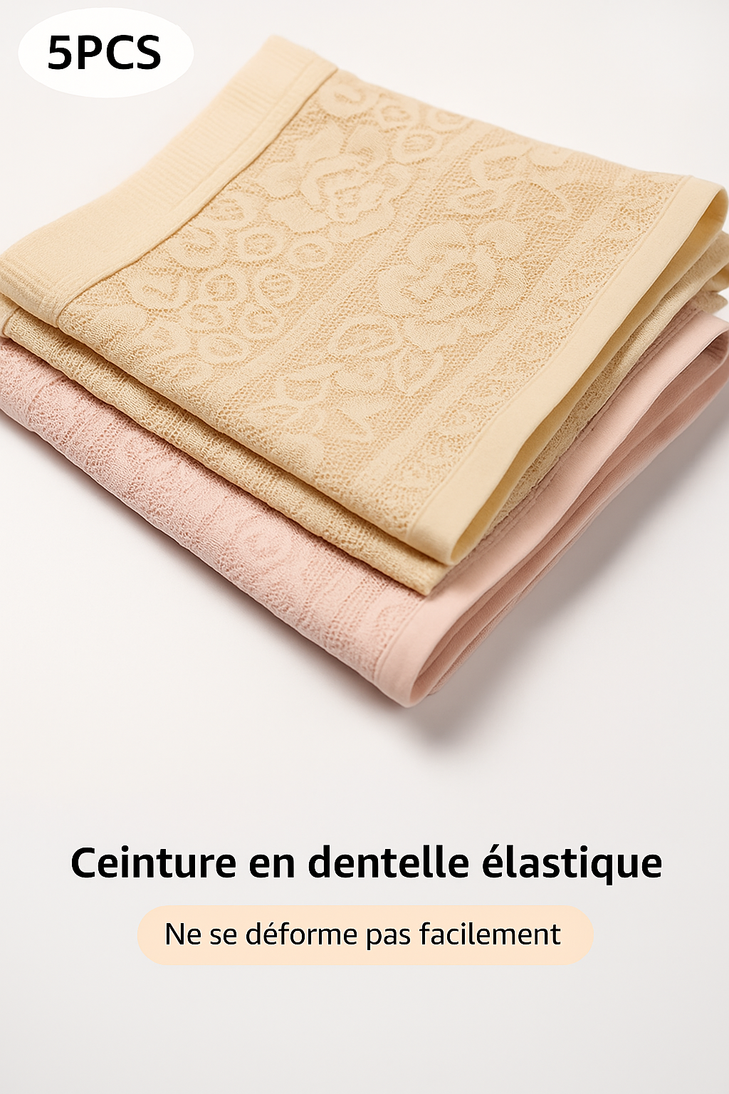 EMILIE | Lot de 5 culottes haute taille gainantes