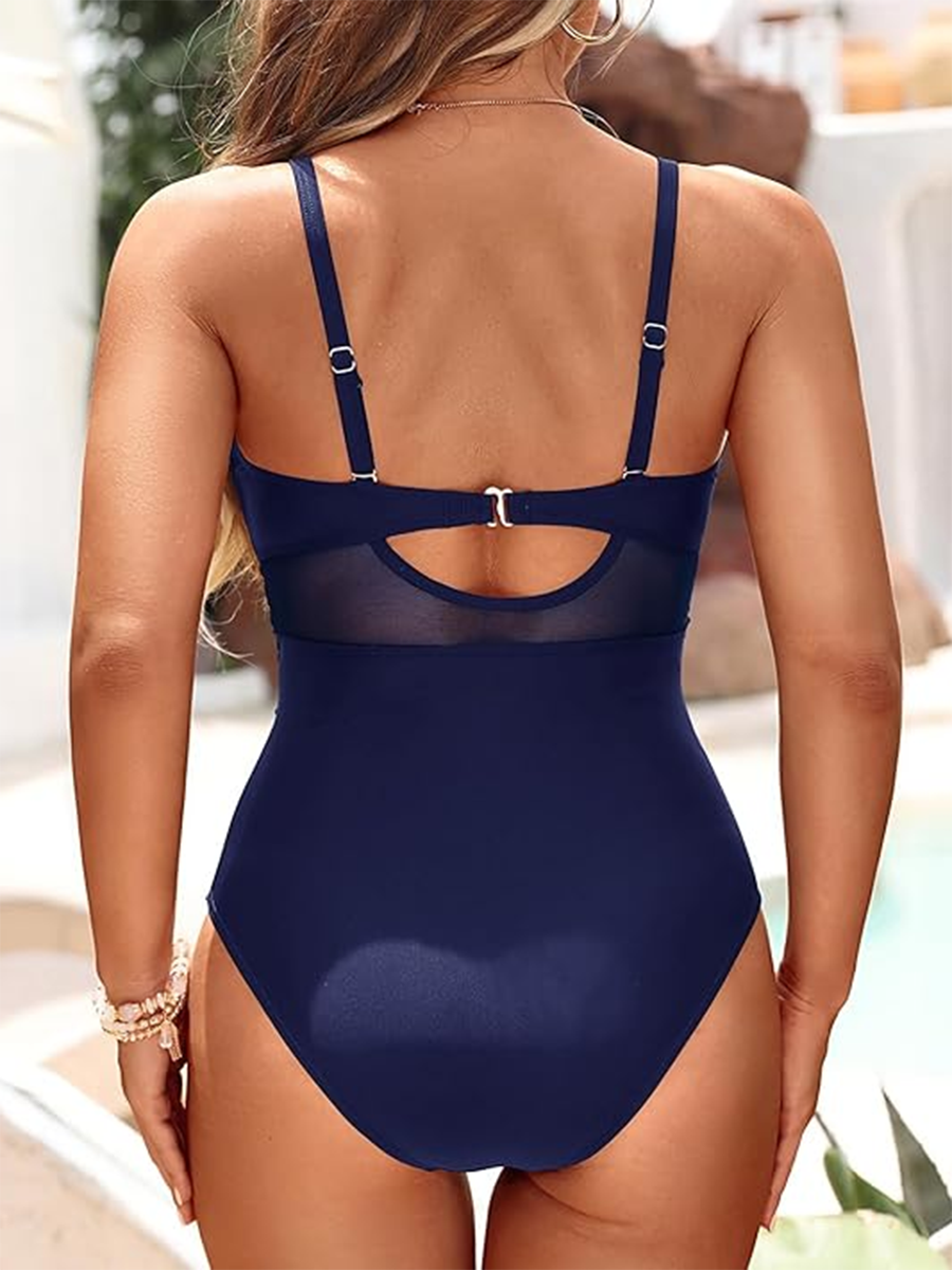 NINA | Maillot une pièce sculptant avec détails transparents