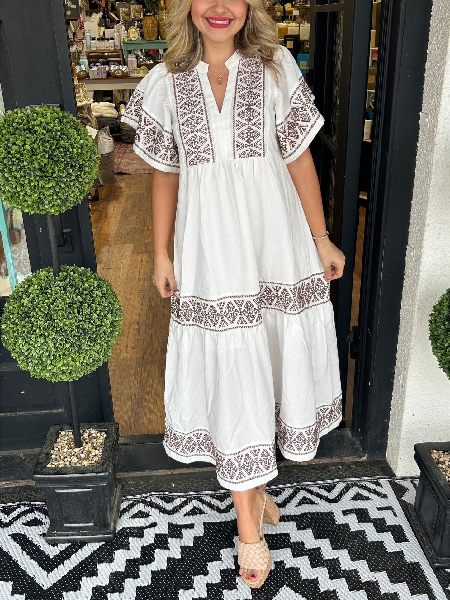 NANCY | Robe longue intemporelle avec ventre dissimulé