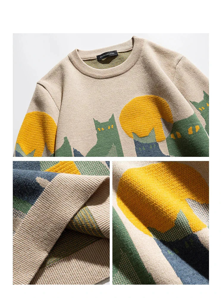 Chat au clair de lune | Pull-over