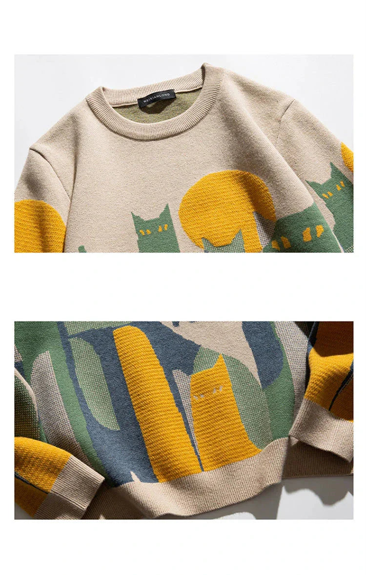 Chat au clair de lune | Pull-over