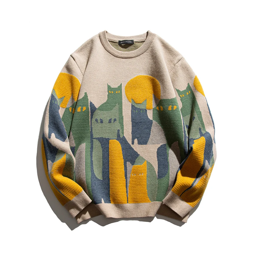 Chat au clair de lune | Pull-over