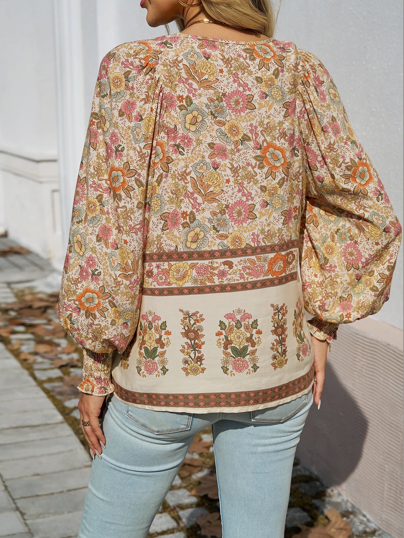 ZOEY | Chemisier à smocks fleuris