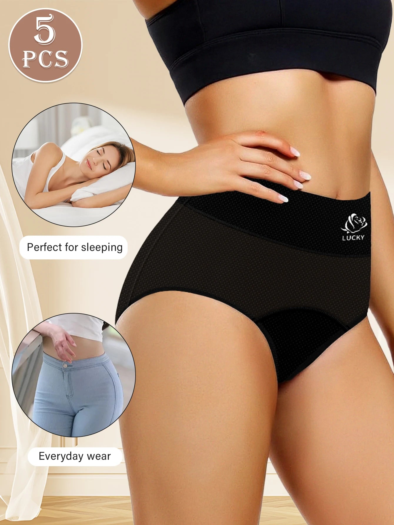 Manon Lot de 5 culottes haute taille gainantes