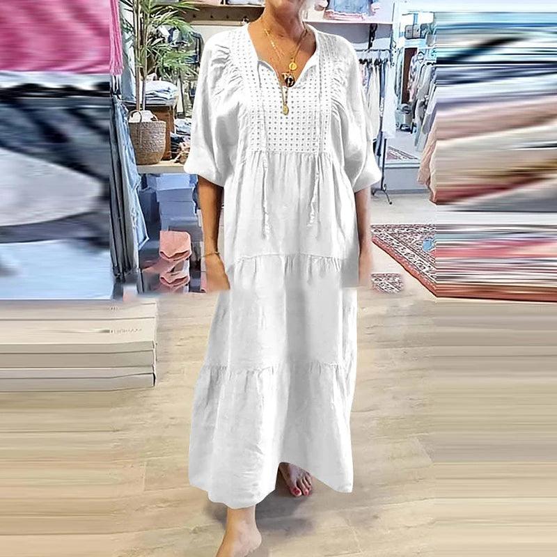 LINE™ | Robe mi-longue fluide