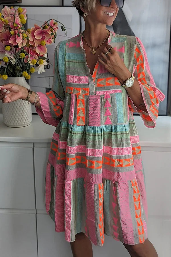 Julia™ | Robe Boho à Volants et Coupe Évasée