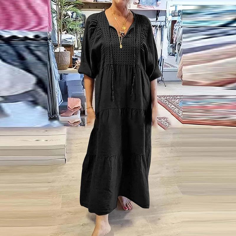 LINE™ | Robe mi-longue fluide