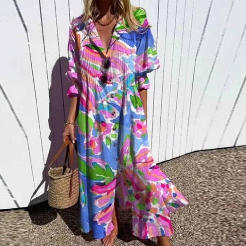 LENI | Robe Bohème Élégante et Fluide