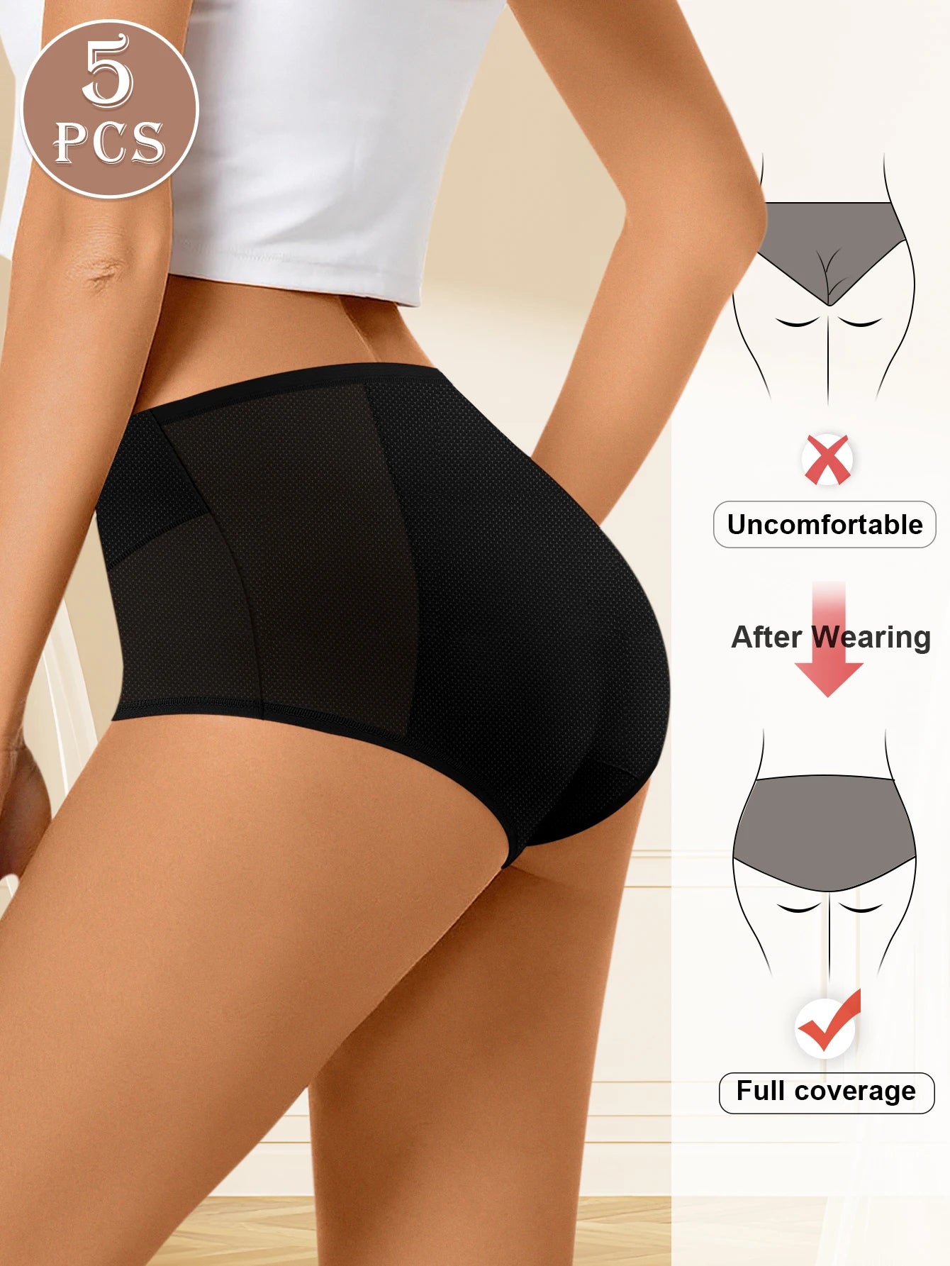 Manon Lot de 5 culottes haute taille gainantes