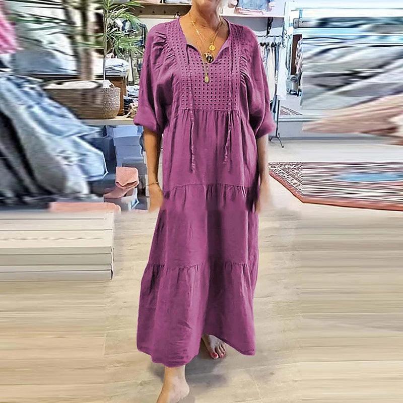 LINE™ | Robe mi-longue fluide