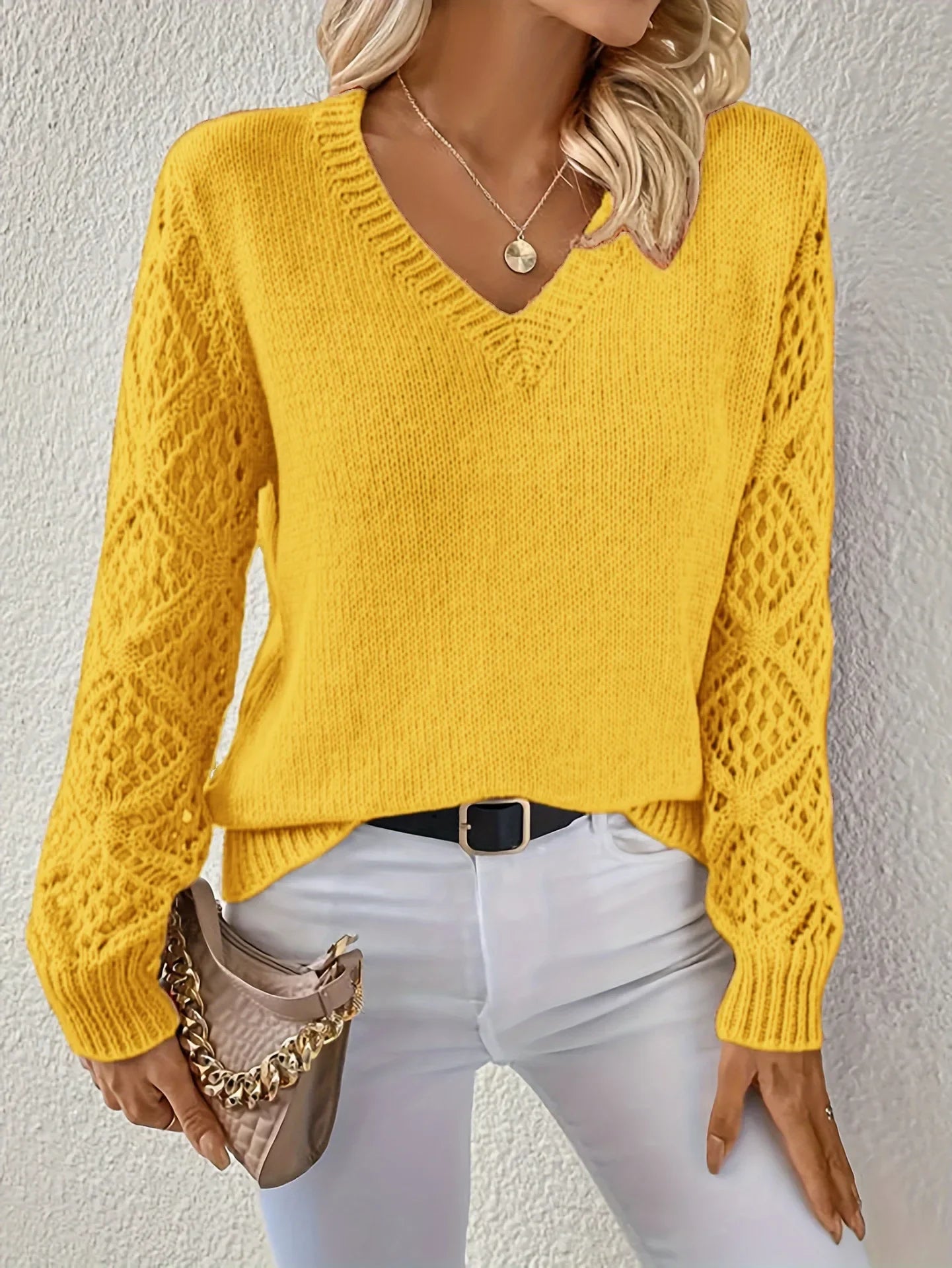 ELOISE™ | Pull Décontracté à Col V en Maille