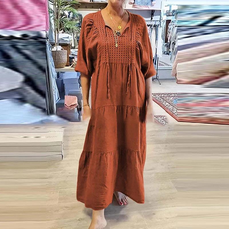 LINE™ | Robe mi-longue fluide