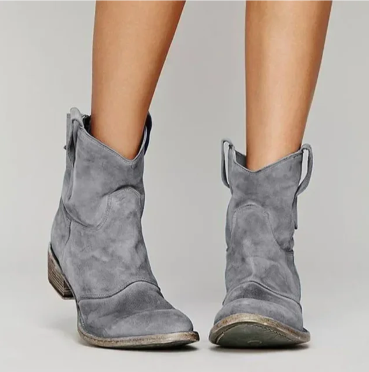 JANINE | Bottes western en suède