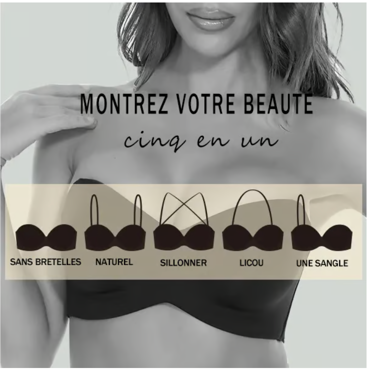 SONIA | Soutien-gorge bandeau antidérapant et convertible 1+1 GRATUIT