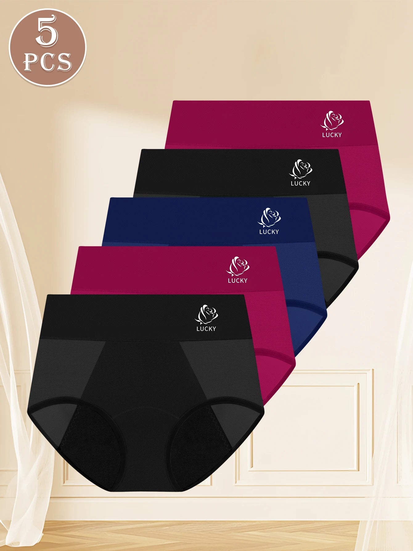 NATALY | Lot de 5 culottes haute taille gainantes