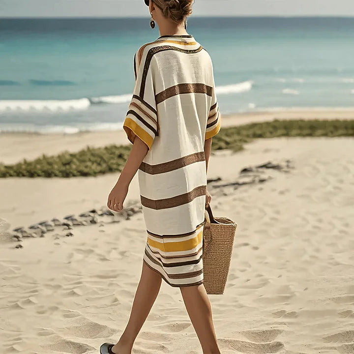 NOEMI™ | Robe fluide à rayures