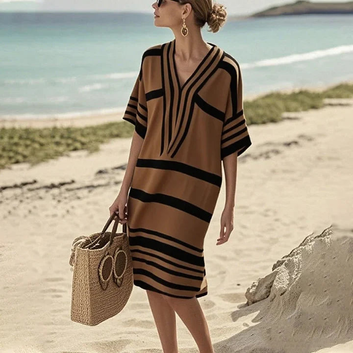 NOEMI™ | Robe fluide à rayures
